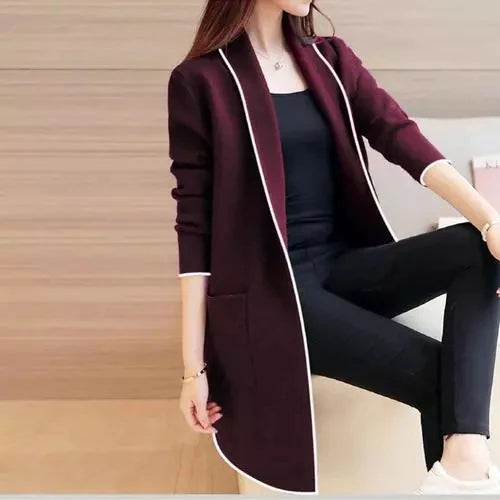 Long open coat best sale