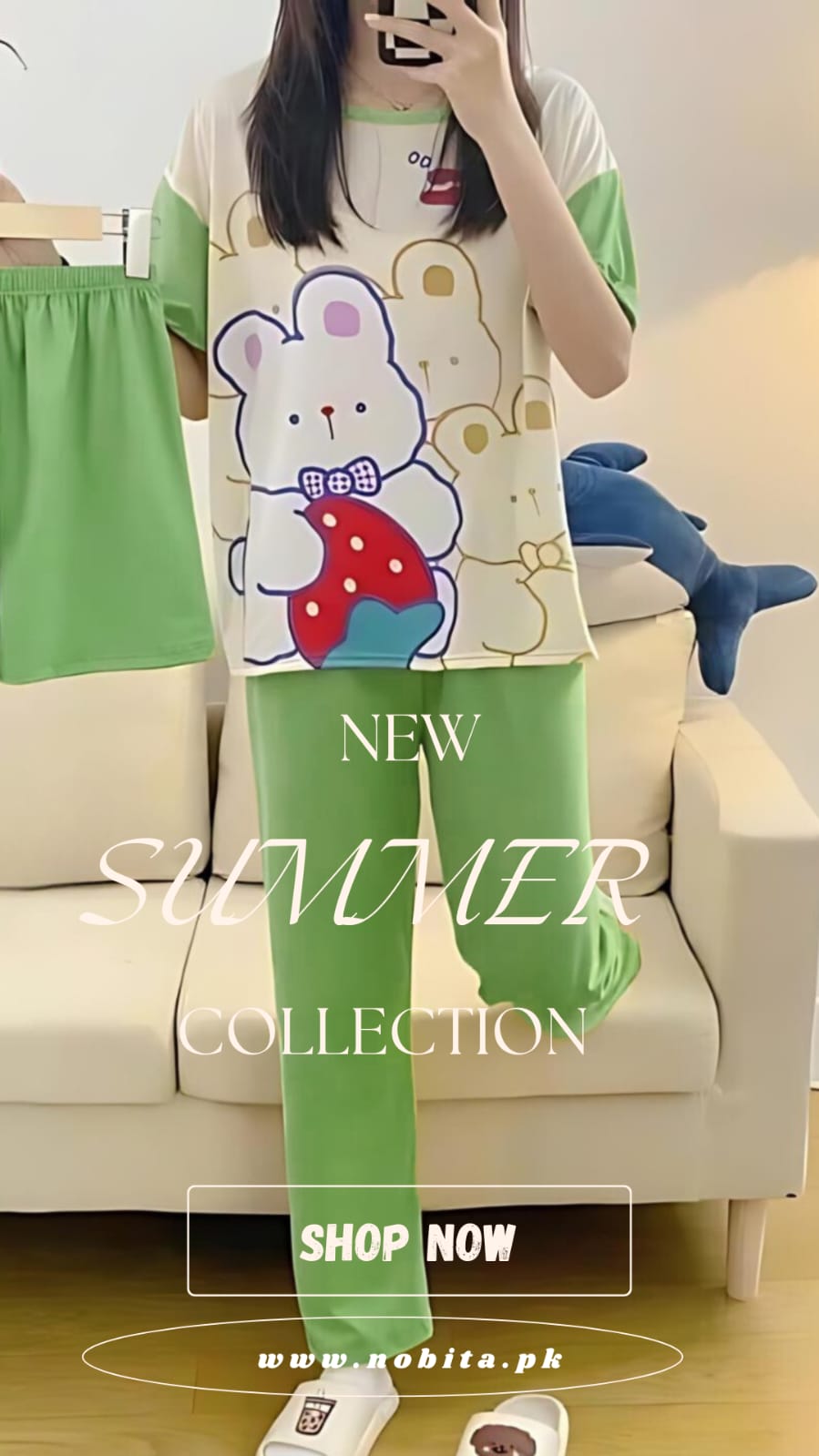 HELLO KITTYS PACK OF 3 SLEEP WEAR ( SHORTS PAJAMA & T-SHIRT)
