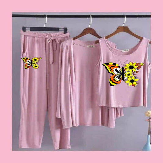 Womens 3pc Night Suit Printed ππ₯