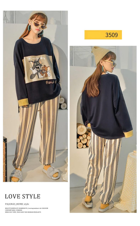 Tom & Jerry Printed Night Suit