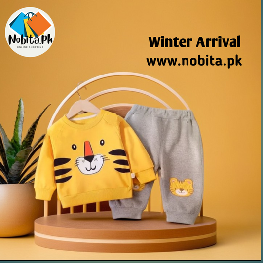 Nobita Yellow & Grey Tiger Print