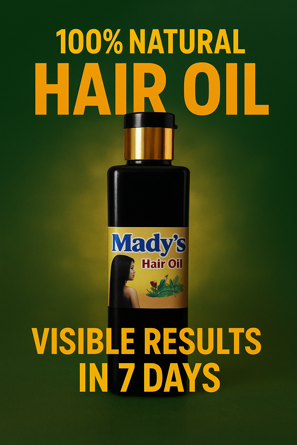 100% Organic Hair Growth Oil — made with pure herbal ingredients 🌿