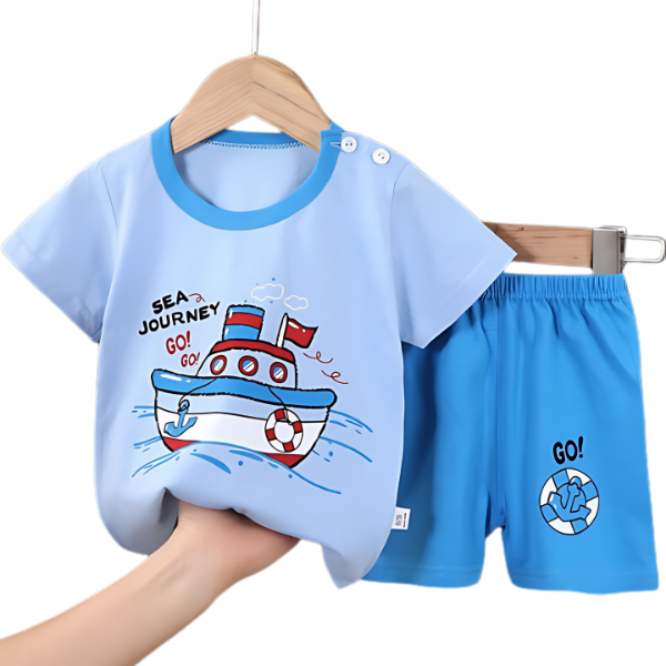 Blue Sea Journey Kids Short Sleeve Kids Wear