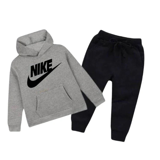 Hazzel Grey Nike Printed Kids Hoodie Set