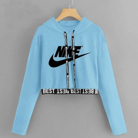 Blue Nike Crop Top Pullover