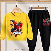 yellow Spider man T Shirt with trouser