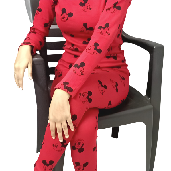 Mickey Mouse Printed Pajama set Night Suit Set For Women And Girls - AL TAQWA