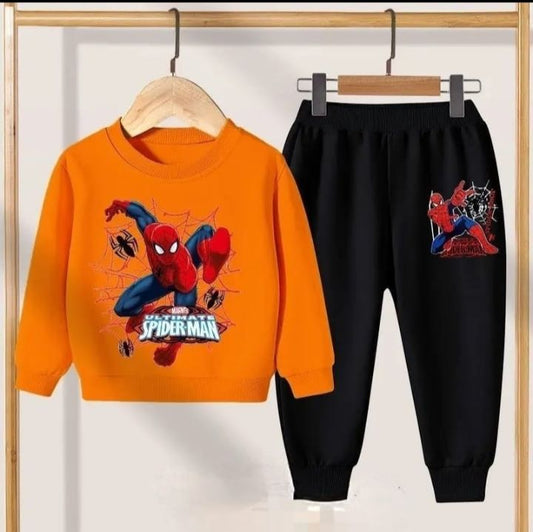 Orange Spider man T Shirt with trouser