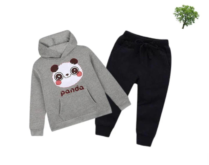 Panda Printed Kids Hoodie Set