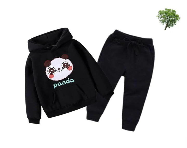 Panda Printed Kids Hoodie Set