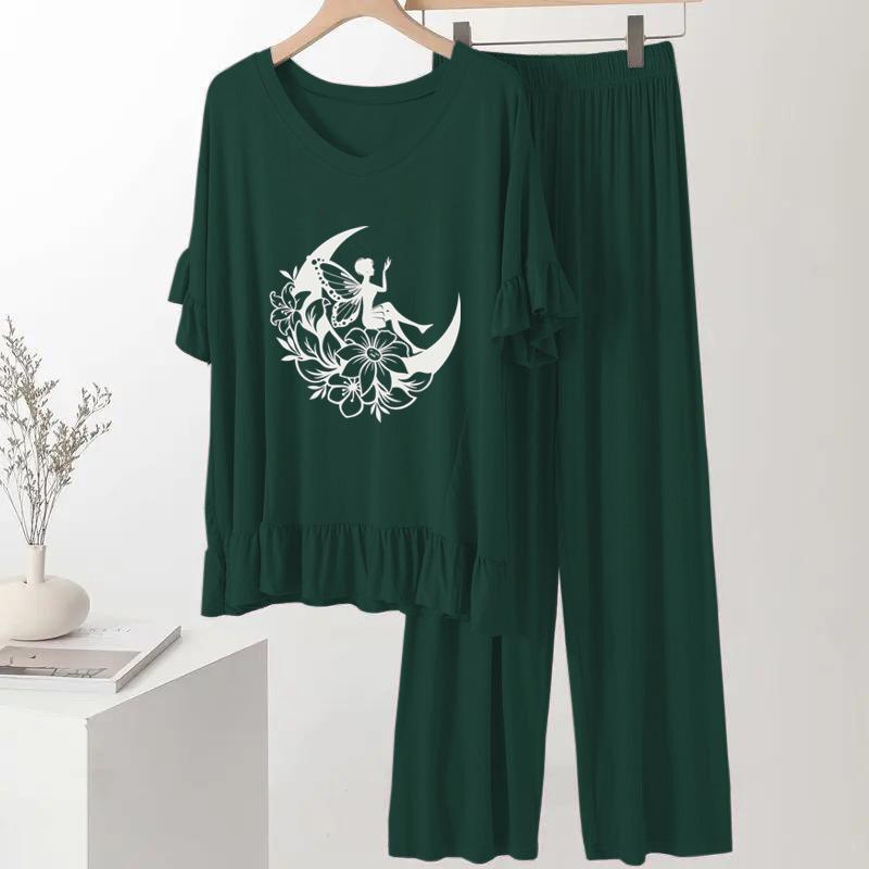 Bottle Green Frock Flapper style Loungewear - AL TAQWA