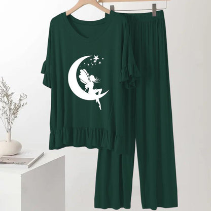 Bottle Green Frock Flapper style Loungewear - AL TAQWA