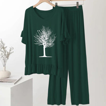 Bottle Green Frock Flapper style Loungewear - AL TAQWA