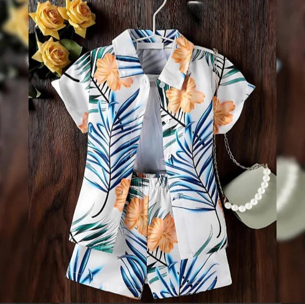 Short Sleeves Floral Printed