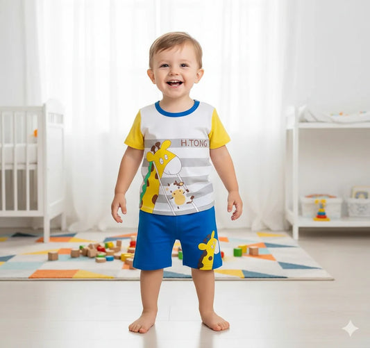 H Tong Zebra Printed Kids Nightsuit