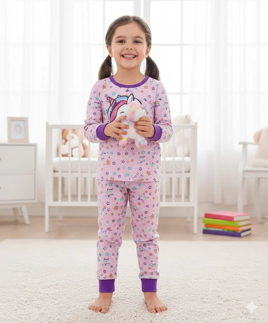 Purple Unicorn Kids Night Suit