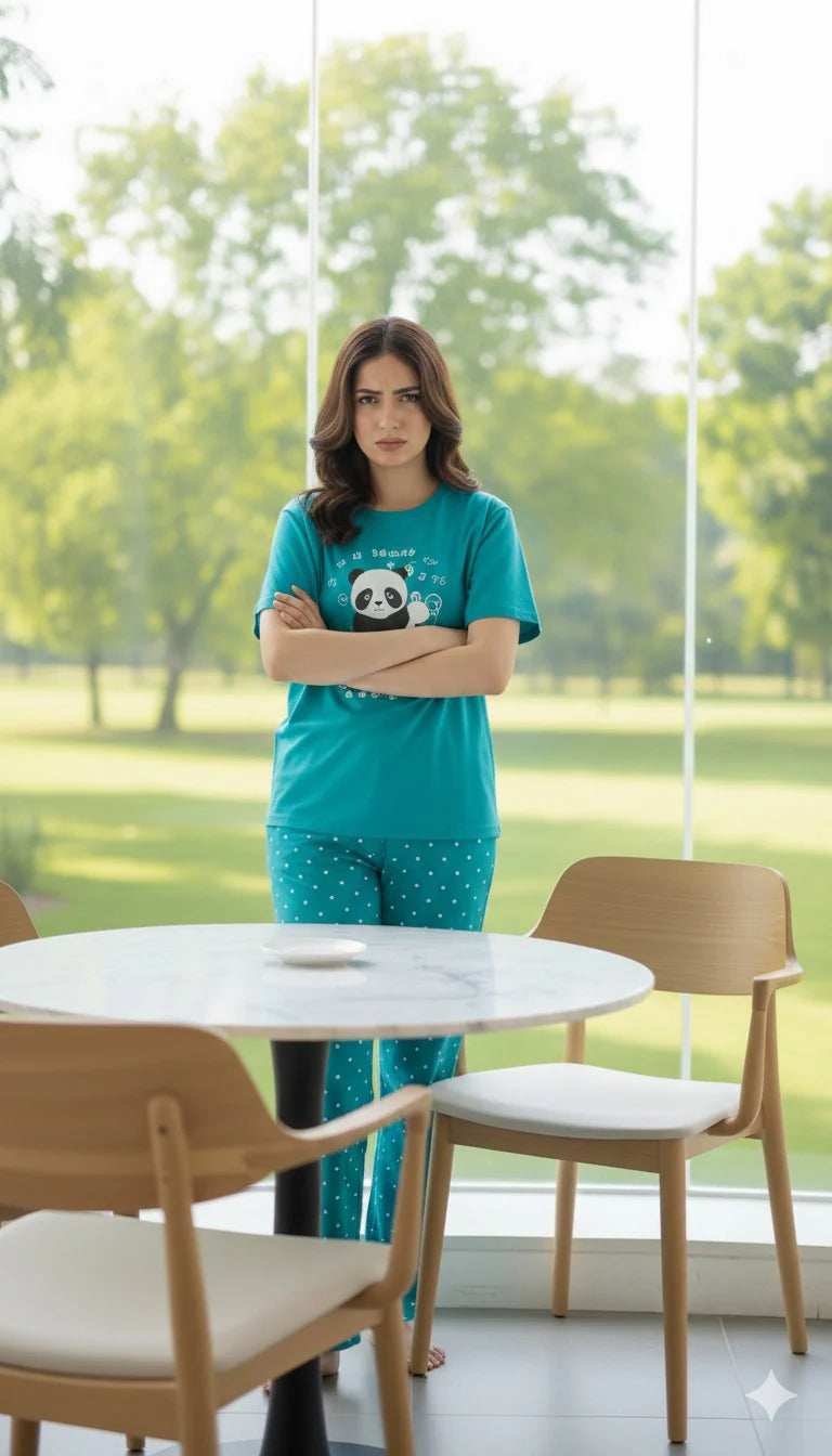 NEVER GIVE UP ON YOUR DREAM HALF SLEEVES NIGHTWEAR