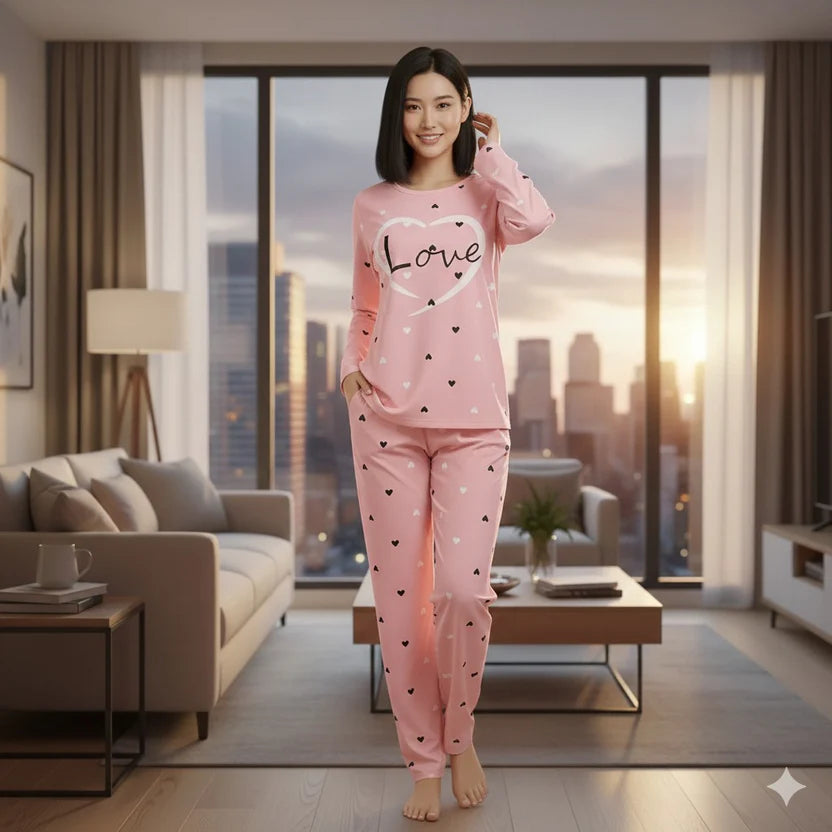 Love Printed Nightsuit