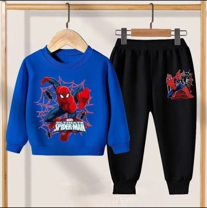 Blue  Spider man T Shirt with trouser