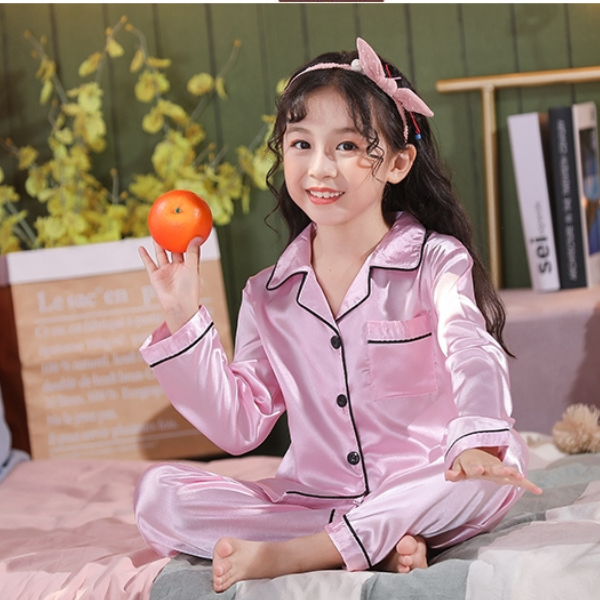 Pink Kids Silk Night wear - AL TAQWA