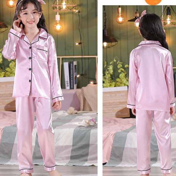 Pink Kids Silk Night wear - AL TAQWA