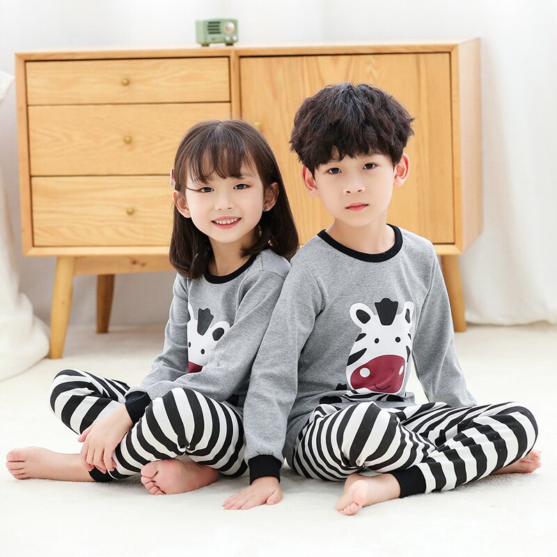 Grey Zebra Printed Kids Full Trouser Kids Wear - AL TAQWA